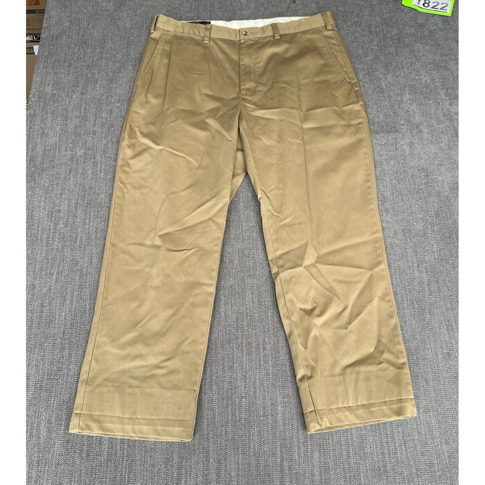 Polo Ralph Lauren Preston Chino Pants Mens 36T Beige Flat Front Straight Leg